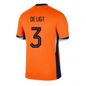 Holandsko Matthijs de Ligt #3 Domácí Dres ME 2024 Krátký Rukáv